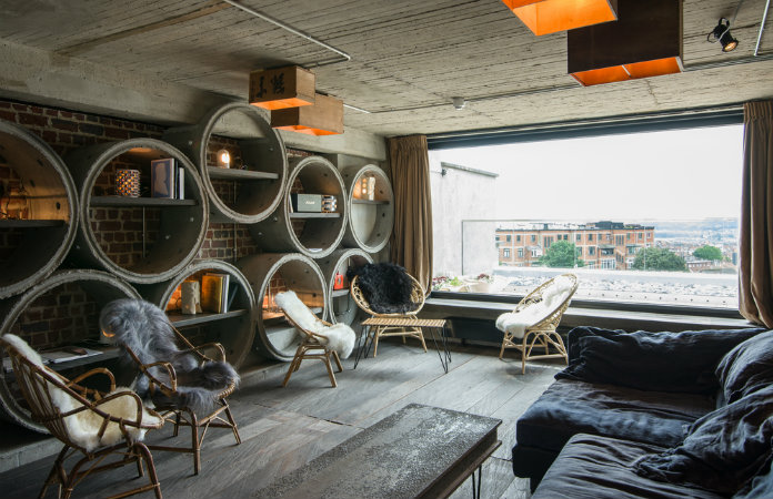 hotel insolite belgique - l'intérieur du Jam Hotel à Bruxelles